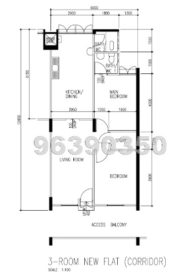 Blk 128 Ang Mo Kio Avenue 3 (Ang Mo Kio), HDB 3 Rooms #642822